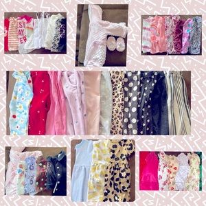 2t girls clothing lot huge 45 pieces dresses pants rompers sweatshirts pajamas